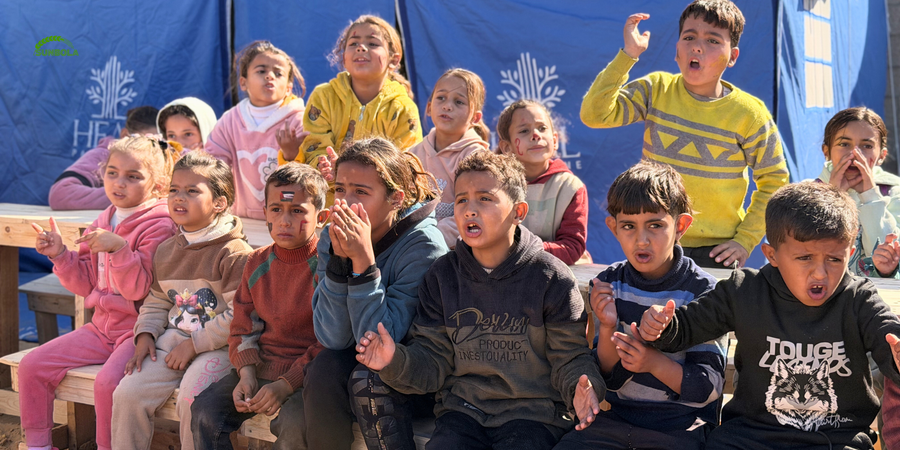 Children learning and playing at Sunbola
